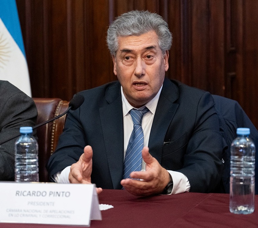 Ricardo Pinto, presidente de la Cámara Nacional de Apelaciones en lo Criminal y Correccional.