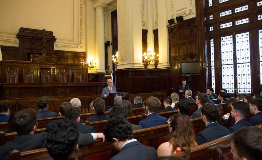 Sala de Audiencias del Palacio de Justicia.